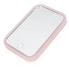 Lighted Makeup Mirror Pink LED Touch Control Square Mirror Desktop Fill In Adjustable Brightness Rotative Vanity Mirror