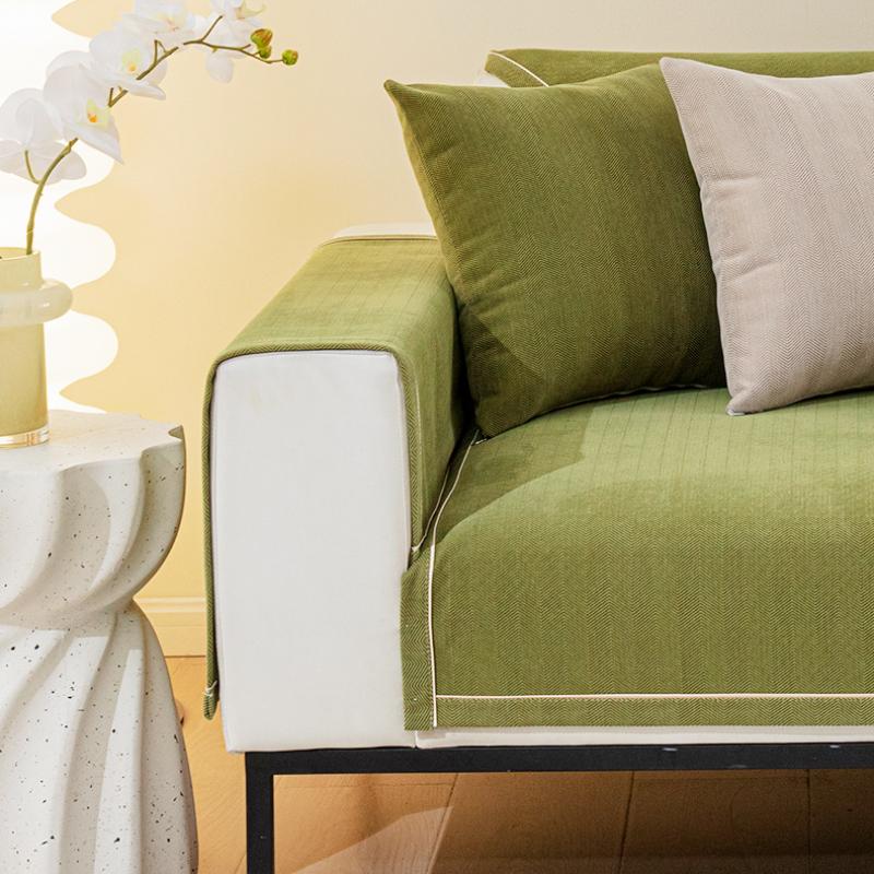 Four Seasons Universal Fashion Sofa Cushion Minimalist Modern Anti Slip Chenille Sofa Cover Household Dustproof Backrest Cover Cloth Towel