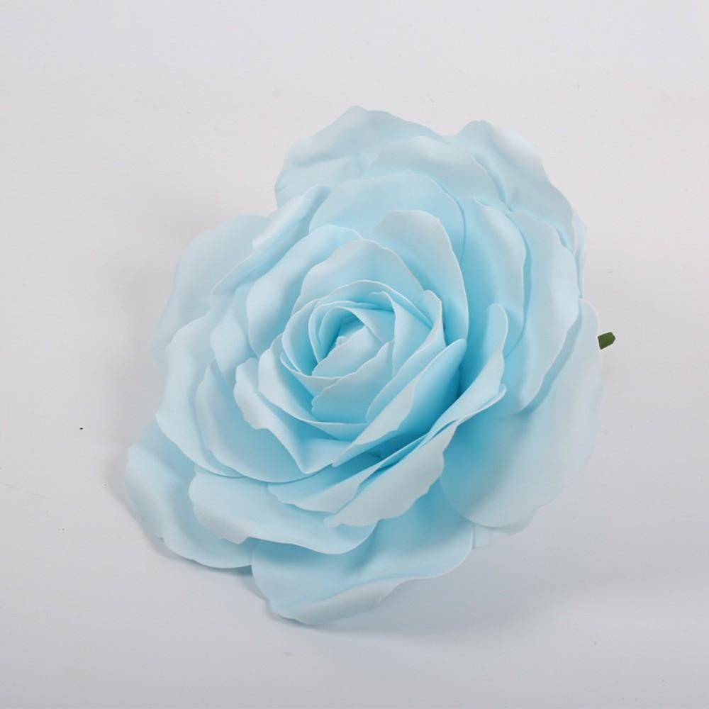 New 3D Large Artificial Flower PE 30cm Artificial PE Rose Large Artificial Simulation Flower Home Decoration светло-синий