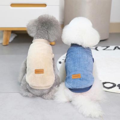 Haustierpullover Einfarbig Warmhalten Hautfreundlich Haustierhunde Fleece-Sweatshirt Kostüm für Winter