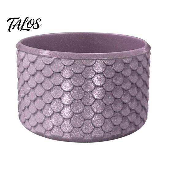 Portable Bottle Sleeve for Commute Silicone Cup Boot, Fish Scale Pattern Decor, Soft Elastic Water Protector Protective Sleeve, Anti-Slip Bottom Cover