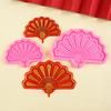 1Pc Chocolate Moulds Tools Baby Shower Party Chinese Fan Shaped 3D Silicone Fondant Mold For Cake Decorating Cake Sugar Craft