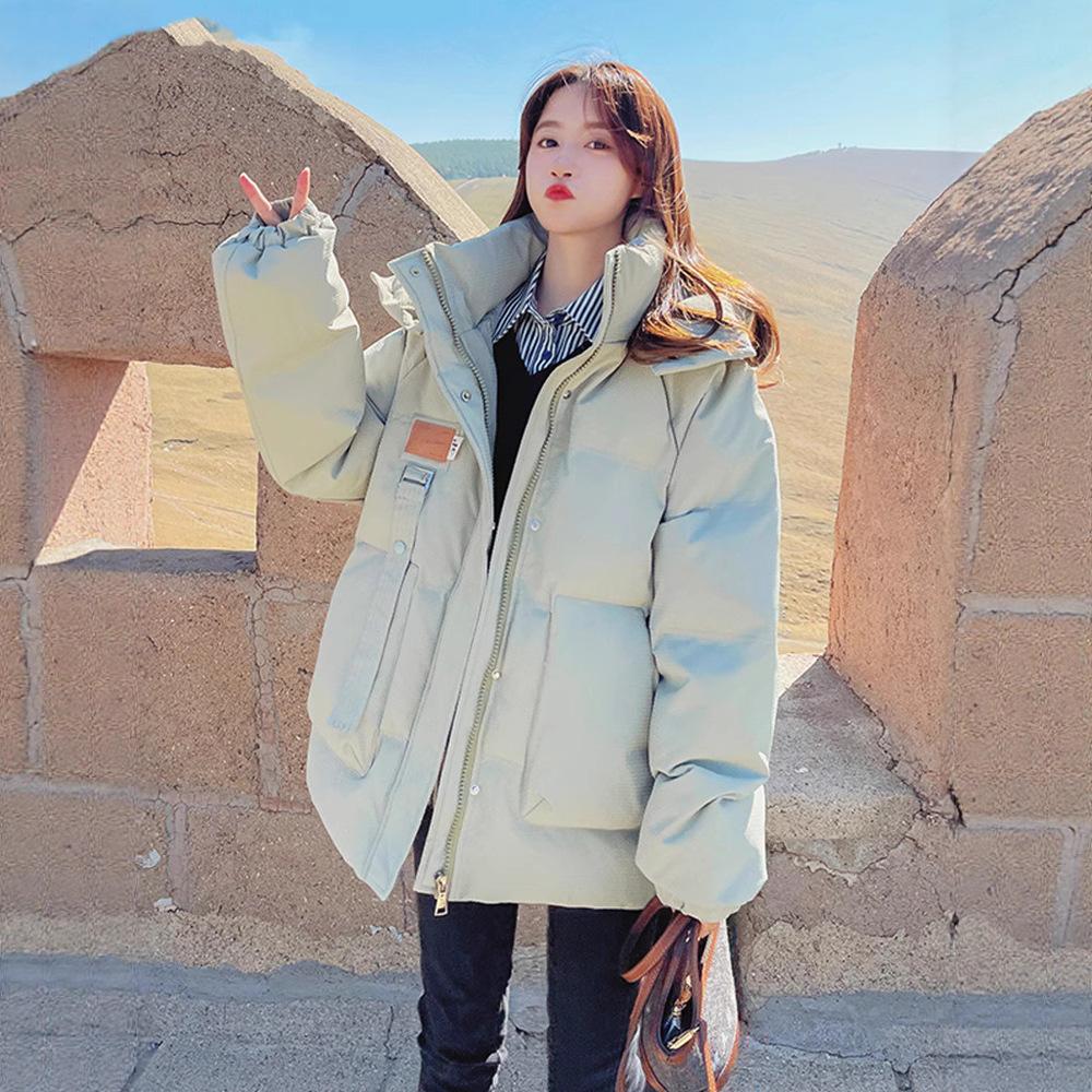 Down cotton-padded clothes women's winter new tooling thickened jacket vze bread clothes cotton-padded jacket tide