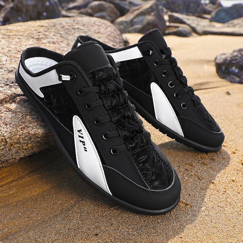 

1 Pair of Mesh Half-Slippers, Sports Sandals, Beach Slippers, Breathable, Lightweight, Fashionable and Versatile, Suitable for Y 45 чорний