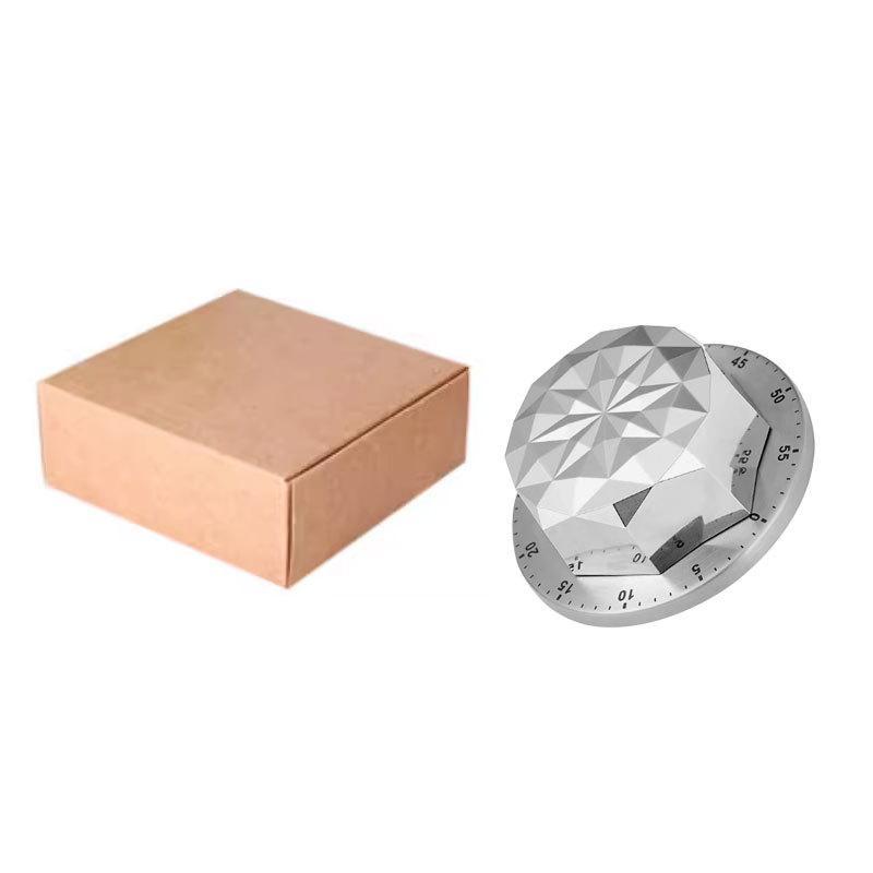 1Pcs Magnetic Kitchen Timer Stainless Steel Timer Mechanical Alarm Clock Baking Reminder For Learning Time Management