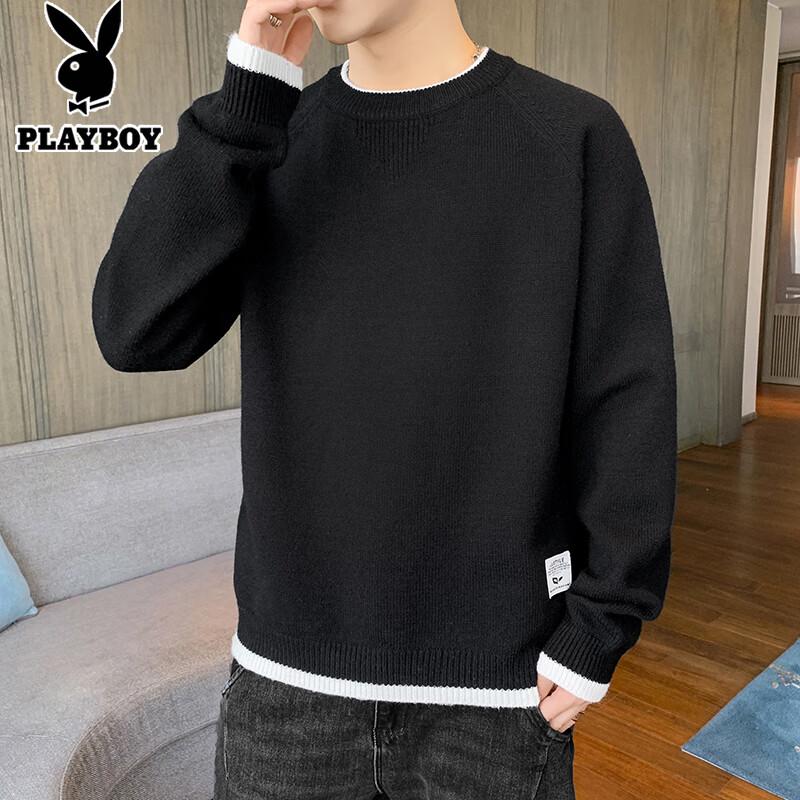 PLAYBOY Men s Crew Neck Knit Sweater L