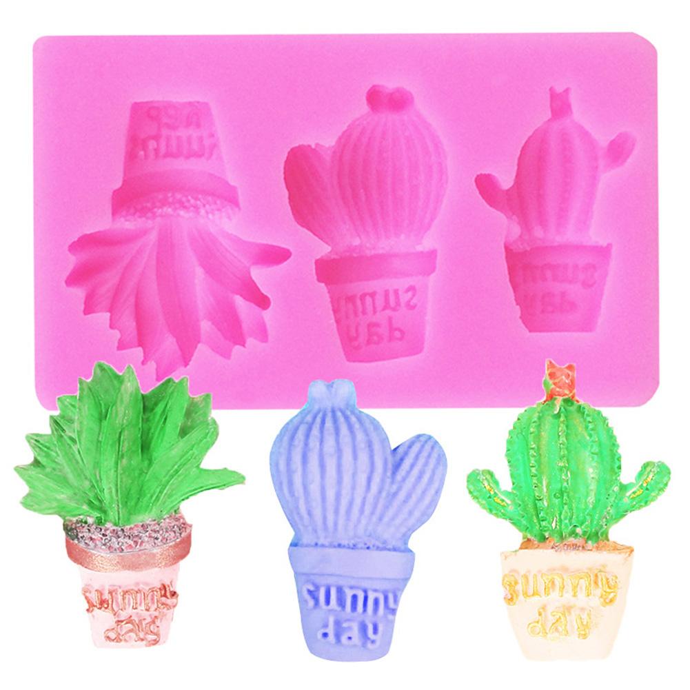 Cactus Silicone Mold Diy Chocolate Mould Candle Gypsum Cake Baking Tool