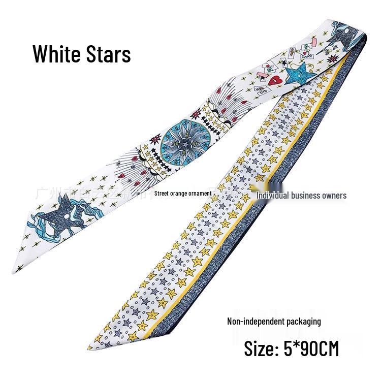 Silk Scarf Accessory: Long Ribbon for Bag, Headband, or Hair Tie