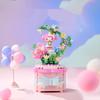 Keeppley Building Block My Melody Kuromi Cinnamoroll Action Figure Crystal Ball Music Box Toy Christma Gift