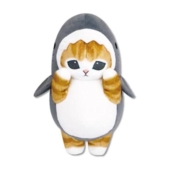 Shark Nyan BIG Plush Toy - Stands up well - 2 types, approx. 28cm (Troubled Nyan)