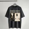 Angine De Poitrine Band T Shirts Hip Hop Washed Short Sleeve Oversize T-Shirts Vintage for Men Women Streetwear Printed Shirt