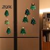 Holiday Fridge Decorations 7Pcs/Set Mini Christmas Tree Refrigerator Magnet, Xmas Shape Office Whiteboard Magnets Decorative Magnet for Locker Door
