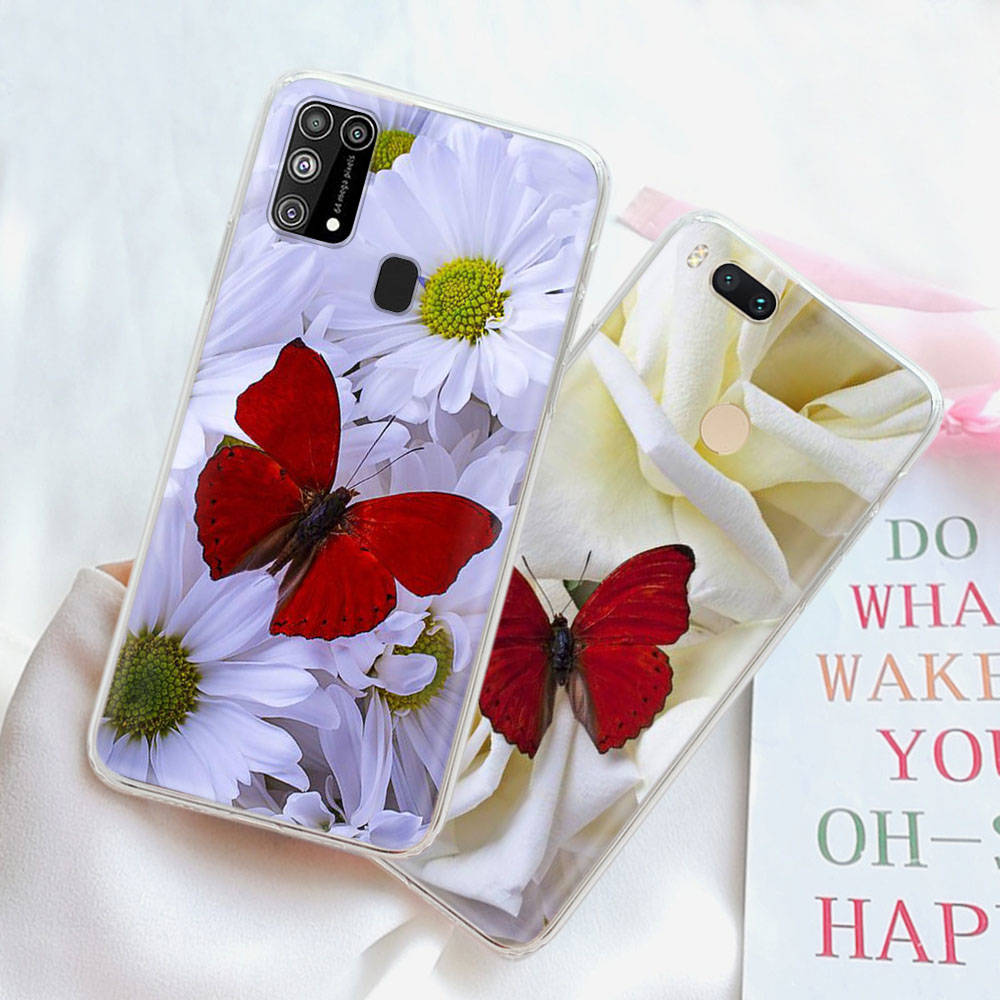 

Чехол для Xiaomi Redmi Note 13 VIVO Y20 Tecno Pova Samsung S24 Realme C3 OPPO F11 Moto E32 Infinix iPhone 15 Бабочка на цветке