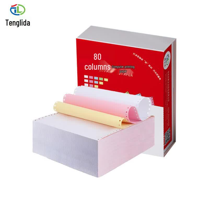 Tenglida 80-Column Continuous Computer Printing Paper 80 Column