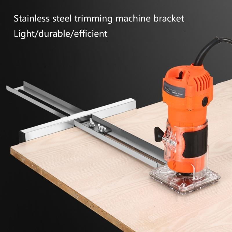 Staffa per scanalature di fresatura per router, Scanalature di fresatura per router, Piastra per tavolo router, Macchina per rifilatura a ribalta per fresatura legno