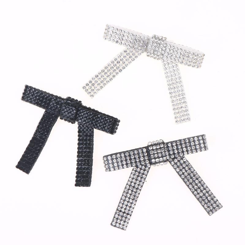 Handmade Pu Rhinestone Bow Brooches For Women Unisex Knot Pins Event Party New Vintage Gifts Backpack Decoration