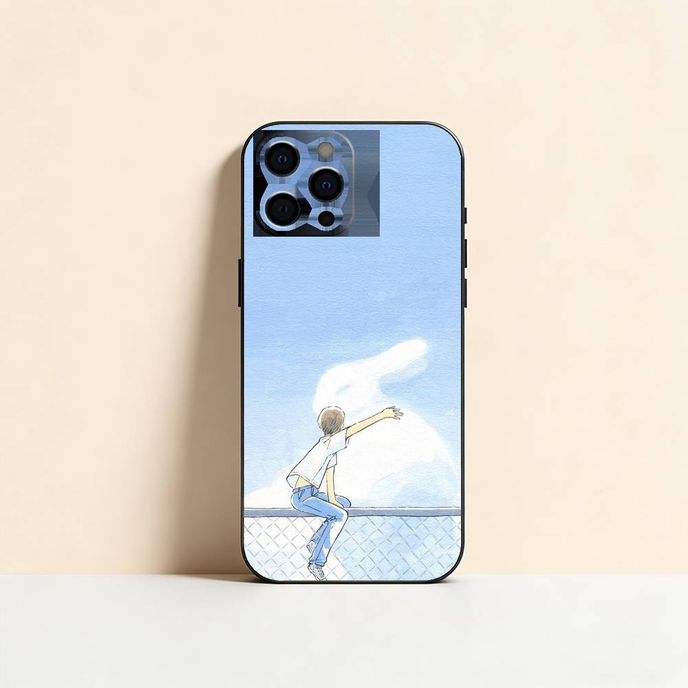 Cloudy Bunny Phone Case Silicone Soft For IPhone 17 16 15 14 13 12 11 X XR Plus Pro Max Plus