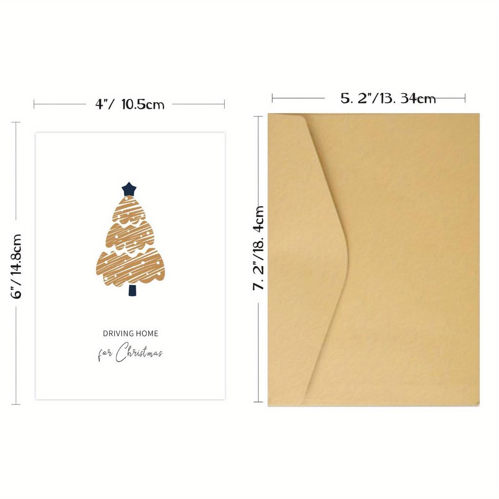 10Pcs Christmas Cards Set with Different Motifs, German Postcard Set for Christmas, Christmas Postcards with Greetings in German