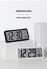 Nordic Large Digital Wall Clock with Temperature/Humidity Display, Silent Operation, and LCD Night Light