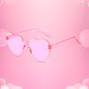 New Love Sunglasses Jelly Color Frameless Heart-shaped Sunglasses Dazzling Color Sunglasses