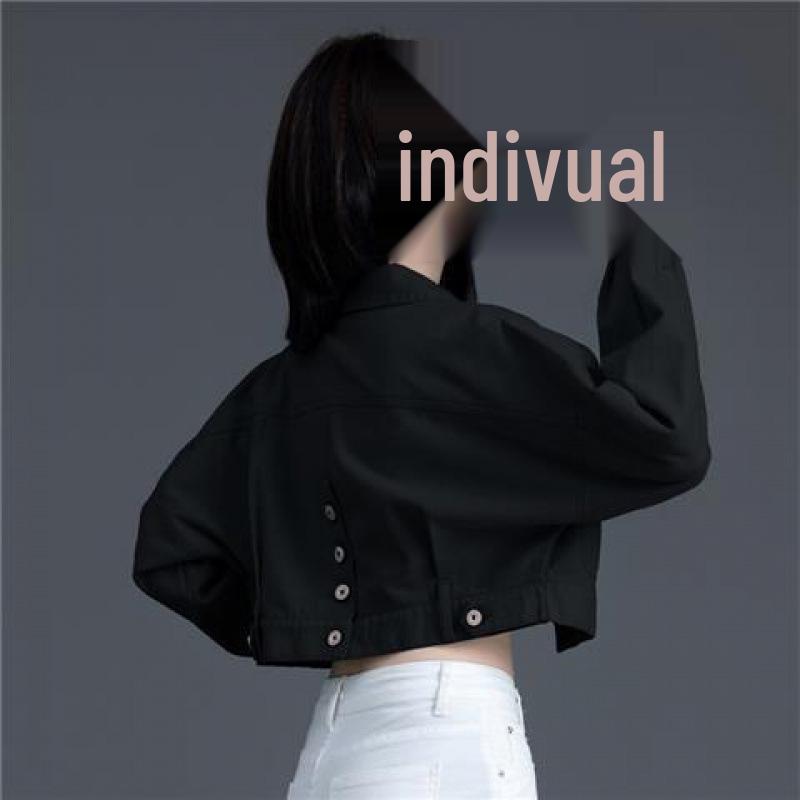 

Lake Blue Women s High-Waist Petite Denim Jacket - Colorful Spring/Autumn 2025 Collection - Ultra Short Length S