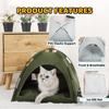 Cat Tent House, Portable Indoor/Outdoor Pet Tent House For Cats, Puppies And Other Small Animals