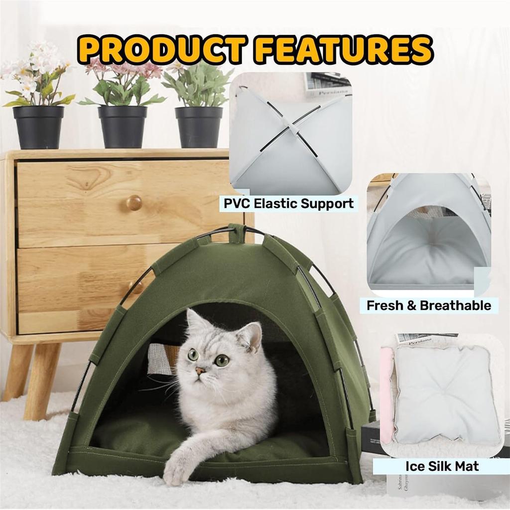 Tent House, Portable Indoor/Outdoor Pet Tent House For Cats, Puppies And Other Small Animals