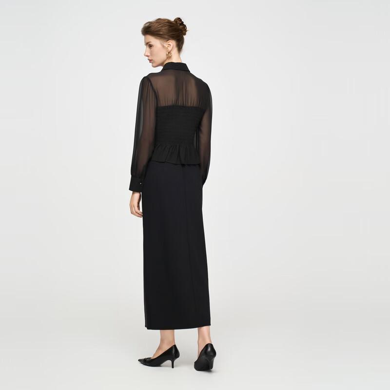 ELLASSAY Women's Elegant A-Line Slit Skirt