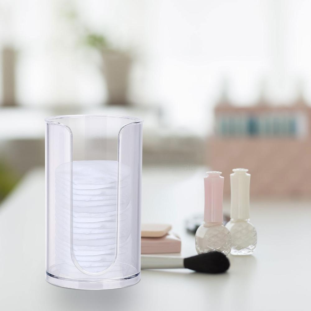 Practical Storage Jar Dustproof Cotton Swab Box Stylish Makeup Pad Holder  Home Storage