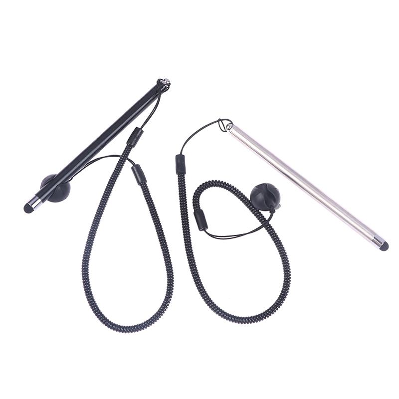 Touch Screen Mobile Phone Accessories Stylus Pen Spring Rope Capacitive Pens With Anti-loss Spring Rope And Silicone Seat