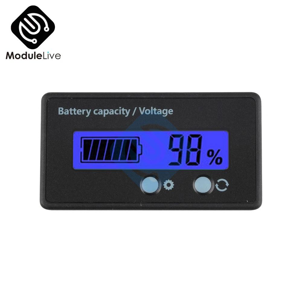 DC7-100V Lithium Lead Acid Battery Capacity Indicator Power Display Meter 9V 12V 24V 48V LED Digital Voltmeter Voltage Tester