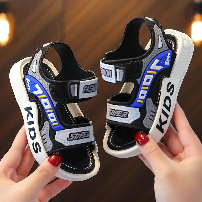 Atmungsaktive Sportsandalen Sommersandalen für Jungen Lässiger Strandschuh Bequeme Kinderschuhe mit weicher Sohle Modische rutschfeste Sandalen