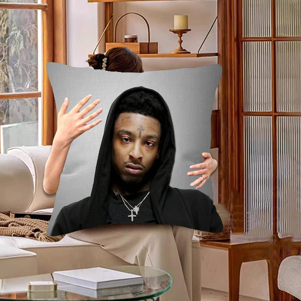 Rapper American Dream 21 S-Savage Pillowcase Toon Gift Cushion Cover Bedroom Home Sofa Chair Seat Decor Pillow Case