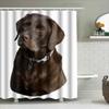 Cortina de Ducha con Estampado de Retrato de Mascota Personalizado de Lujo Impermeable Decoración del Hogar Decoración del Baño Lienzo Colgante de Pared Tamaño 39X71In (L) VS
