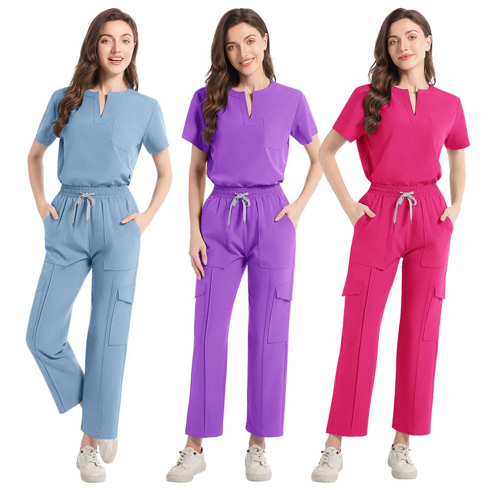 Children’s Hospital Nurse Uniform - Women's Breathable, Sweat-Absorbent Medical Scrub Set