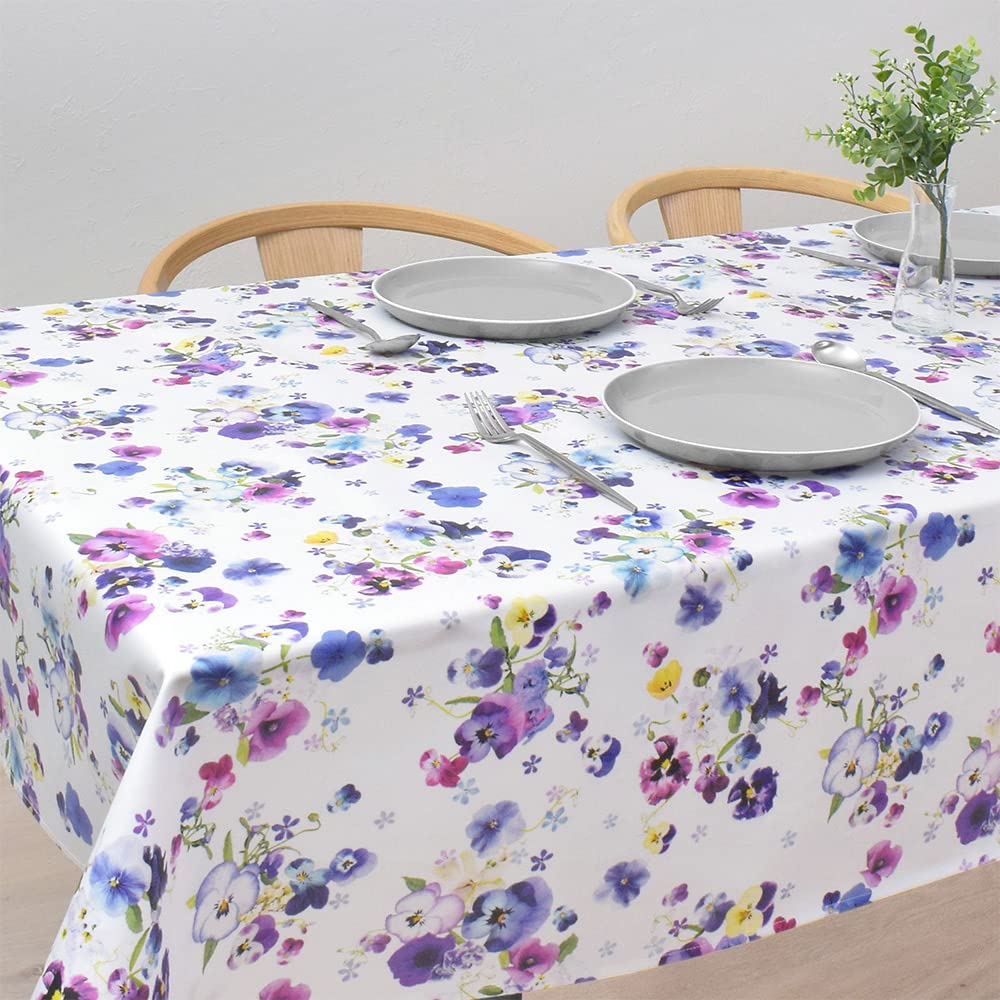 STYLE Decor Laminated Scandinavian 140cm X Floral W4801020 Tablecloth, Vinyl, Waterproof, Style, 210cm, Bouquet,