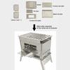 Stainless Steel Camping Wood Stove Portable Folding Barbecue Rack Stove Ultralight for Backpacking Picnic Survival Cookware Tool