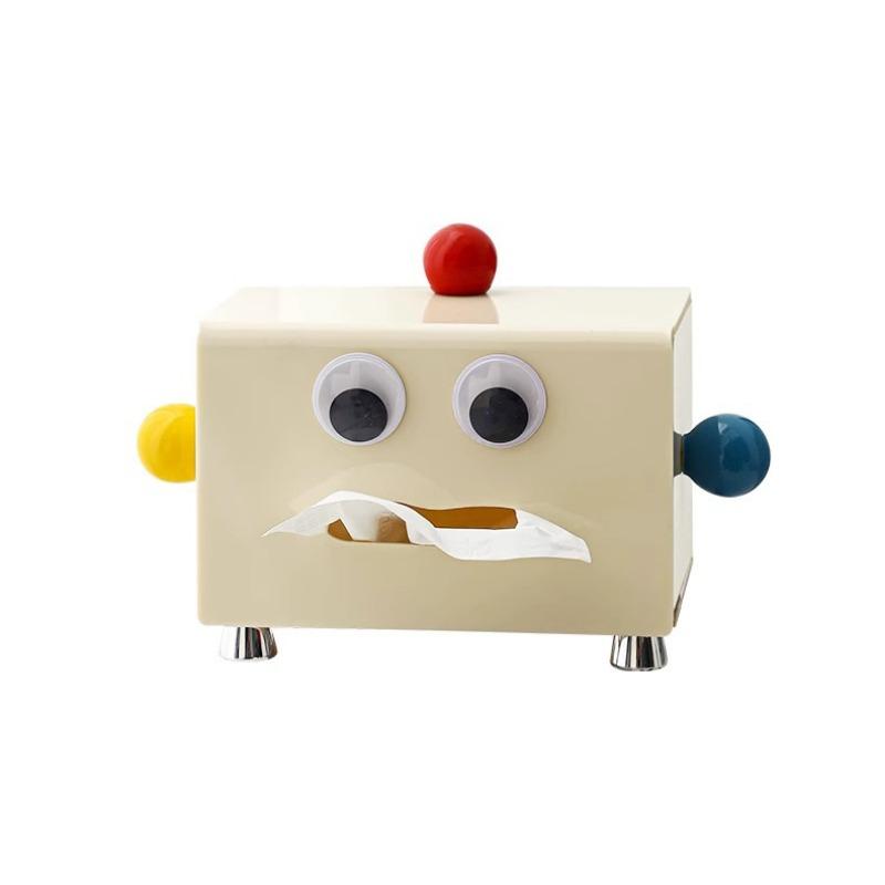 Cute Doll Tissue Box Creative Dining Table Plastic Tissue Box Kitchen Wet Wipes Tissue Dispenser Nordic Home Decoration Art