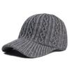 Versatile Peaked Hat Solid Color Snapback Cap Trendy Knitted Baseball Cap  Unisex