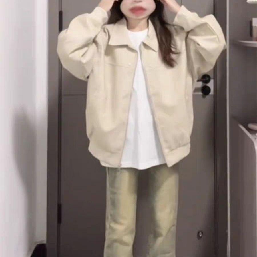 Высококачественная ретро-куртка-кардиган с лацканами, свободная, абрикосового цвета, для сезона Осень/Зима 2025 XXS