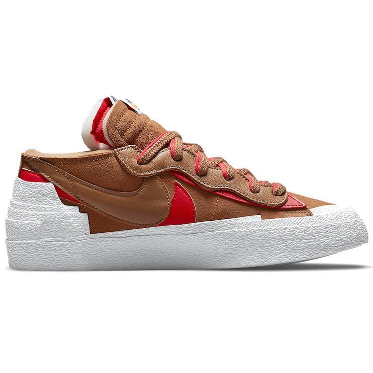 Sacai x Nike Blazer Low British Tan Adidași Unisex Light-British-Tan Alb Roșu Universitar DD1877-200