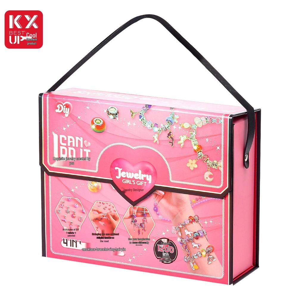 Daughter's Treasure DIY Jewelry Box: Handmade Princess Bracelet Kit for Girls, Gift for 6-10 Year Olds