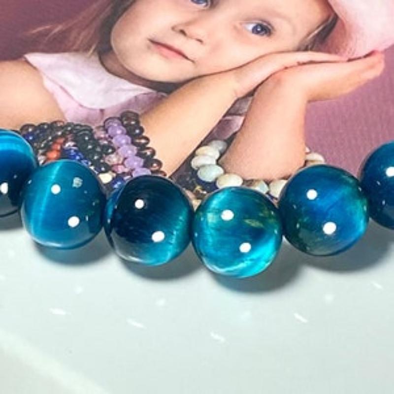 Trendy Blue Apatite Handmade Beaded Stone Bracelet For Women Men Gemstone Bracelets Boss Day Scene Employee Appreciation Gifts