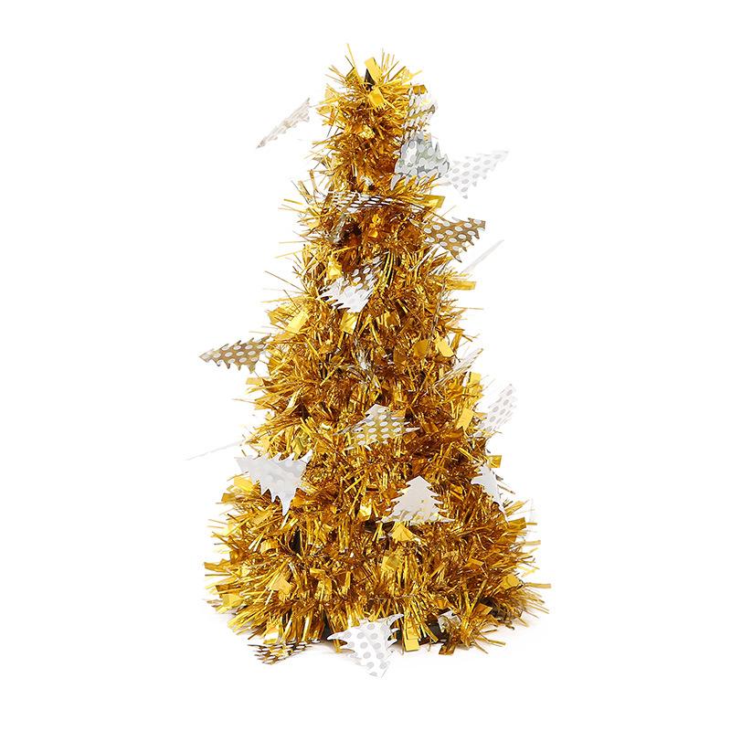 Kreativer Mini-Schreibtisch-Weihnachtsbaum, Gehäkelter Weihnachtsbaum, Weihnachtsdekorationen