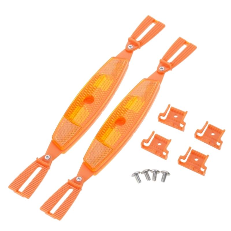 Universelle Fahrradspeichen Reflektoren Kunststoff Fahrrad Rad Sicherheitslicht Reflektierende Speichen Zubehör Einfach Montieren 1 orange