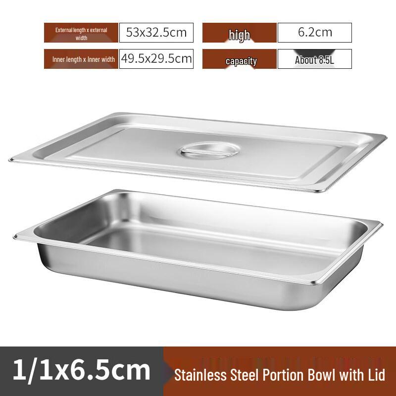Commercial Stainless Steel Portion Pan with Lid