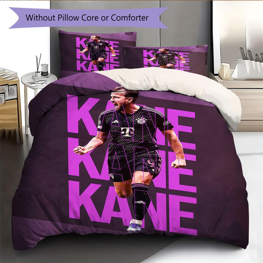 Set Copripiumino Trapuntato Icona Harry Kane Federe Decorazione Casa Regalo di Compleanno (1 * copripiumino + 2 * federa, senza nucleo)