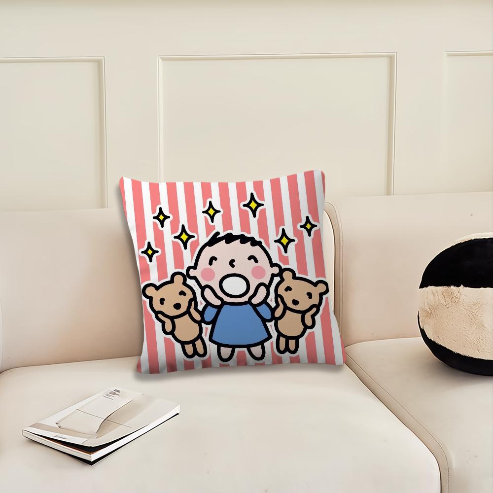 Kawaii M-MINNA NO T-TABO cushion cover Cushion Room Bedroom Headboard Sofa Living Backrest Nap Time Pillow Case