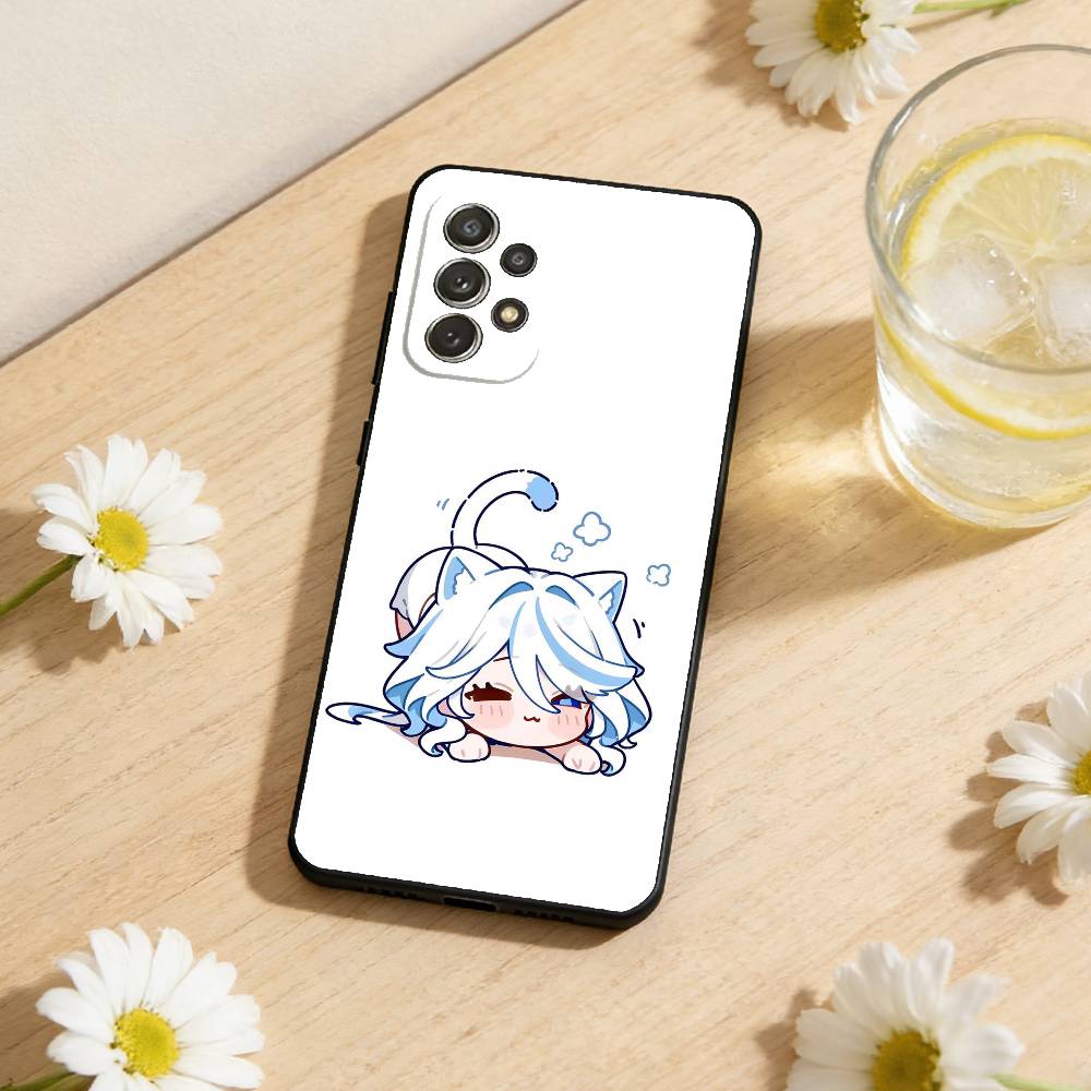 

F-Furina Chibi Cute Phone Case For Samsung S26,S25,S24,S21,S22,S23,S30,Ultra,S20,Plus,Others Soft Black Cover Samsung S30Ultra5G