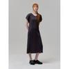 Lapli V Neck Short sleeVe Tuck Detail Dress Apop 126005